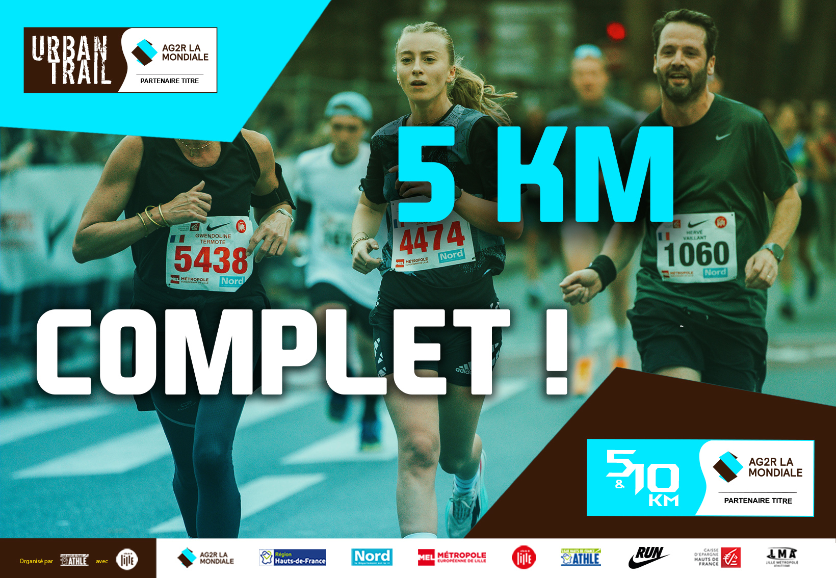 LE 5KM EST ÉGALEMENT COMPLET !